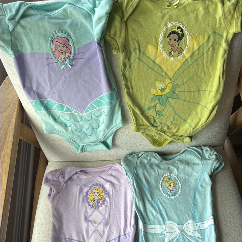 Disney Princess Baby Onesies Set